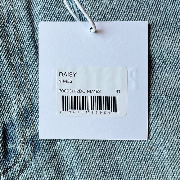 Pistola Daisy Low Slung Mini Skirt Denim Nimes Wash Size 31 NWT - Picture 4 of 10